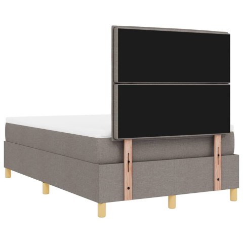 Łóżko z sprężyną LED Ciemnoszary 120 x 190 cm tkanina