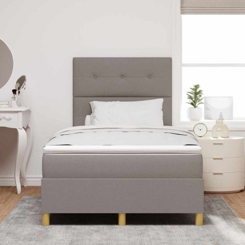 Łóżko z sprężyną LED Ciemnoszary 120 x 190 cm tkanina