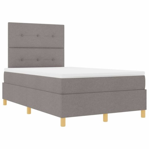 Łóżko z sprężyną LED Ciemnoszary 120 x 190 cm tkanina