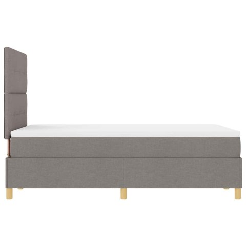 Łóżko z sprężyną LED Ciemnoszary 120 x 190 cm tkanina