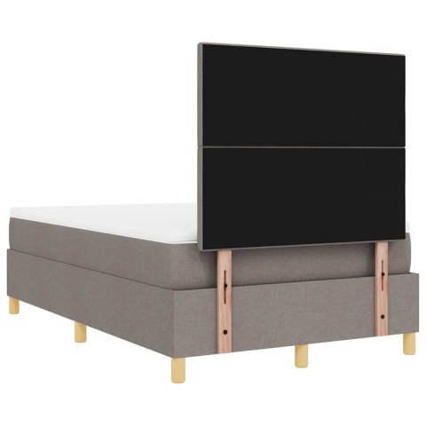 Łóżko z sprężyną LED Ciemnoszary 120 x 190 cm tkanina