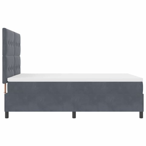 Łóżko z sprężyną LED Ciemnoszary 160 x 200 cm tkanina