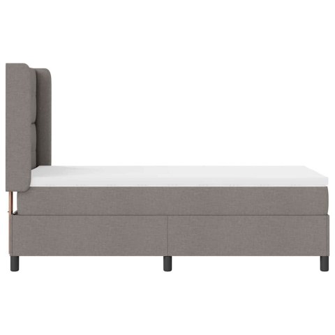 Łóżko z sprężyną LED Ciemnoszary 90 x 200 cm tkanina