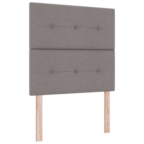 Łóżko sprężynowe z materacem Ciemnoszary 120 x 190 cm tkanina