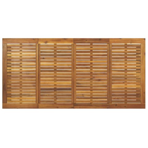 Zestaw do jadalni w ogrodzie 7 pcs Czarny Lite Drewno Akacji