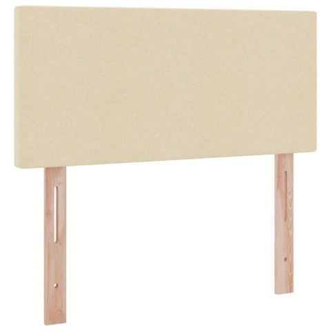 Łóżko z miejscem na przechowywanie i LED Kremowy 100 x 200 cm