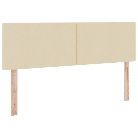Łóżko z miejscem na przechowywanie i LED Kremowy 140 x 200 cm