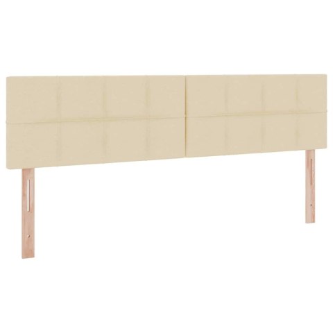 Łóżko z miejscem na przechowywanie i LED Kremowy 180 x 200 cm