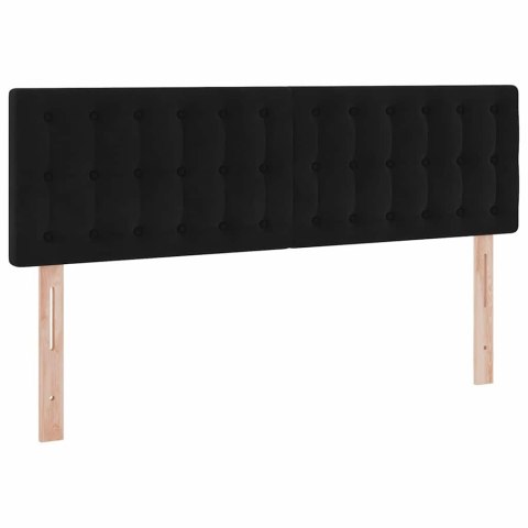 Łóżko z miejscem na przechowywanie i LED Czarny 140 x 190 cm
