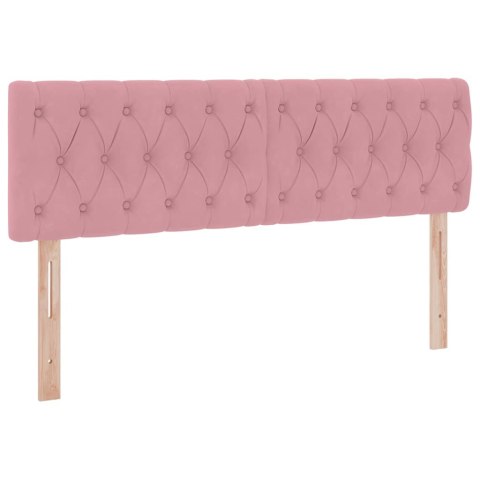 Łóżko z miejscem na przechowywanie i LED Różowy 140 x 190 cm