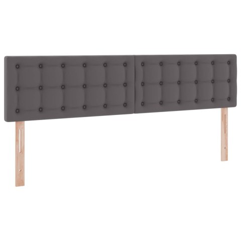 Łóżko z miejscem na przechowywanie i LED Szary 180 x 200 cm