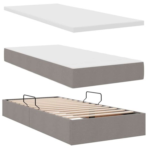 Łóżko z miejscem na przechowywanie i materacem 90 x 200 cm