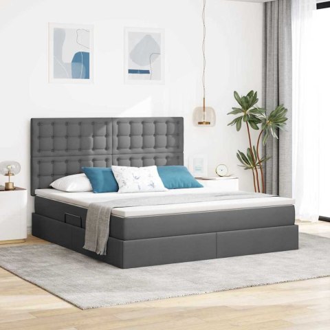 Łóżko z miejscem na przechowywanie i materacem 160 x 200 cm