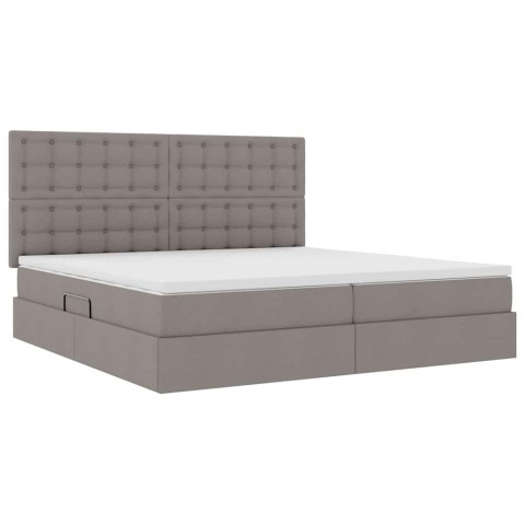 Łóżko z miejscem na przechowywanie i materacem 200 x 200 cm