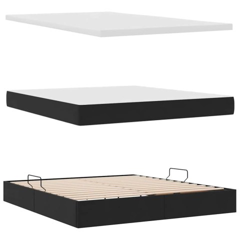 Łóżko z miejscem na przechowywanie i materacem 180 x 200 cm