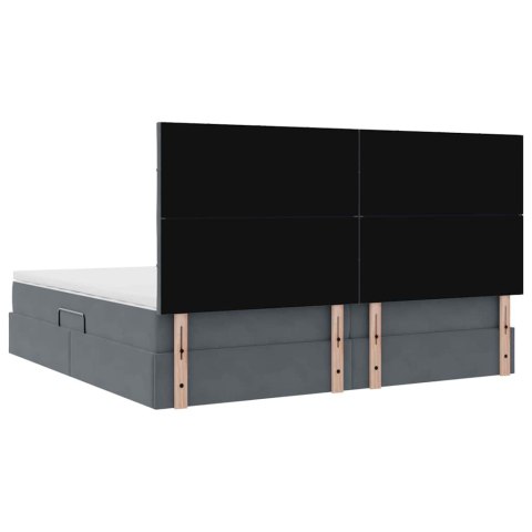 Łóżko z miejscem na przechowywanie i materacem 200 x 200 cm