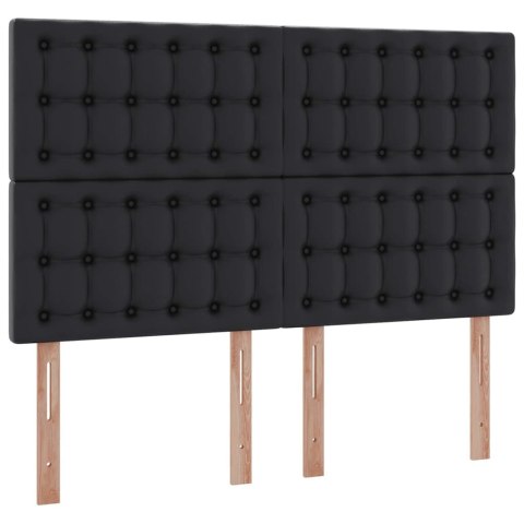 Łóżko z miejscem na przechowywanie i LED Czarny 140 x 200 cm