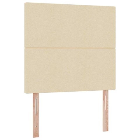 Łóżko z miejscem na przechowywanie i LED Kremowy 100 x 200 cm