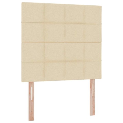 Łóżko z miejscem na przechowywanie i LED Kremowy 100 x 200 cm