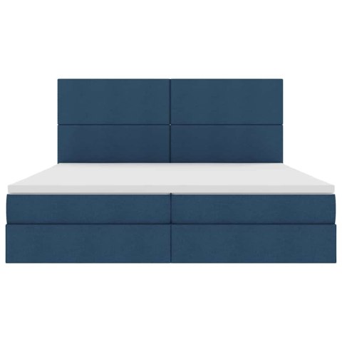 Łóżko z miejscem na przechowywanie i LED Niebieski 200 x 200 cm