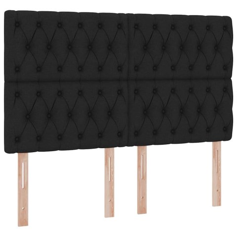 Łóżko z miejscem na przechowywanie i LED Czarny 140 x 190 cm