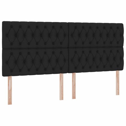 Łóżko z miejscem na przechowywanie i LED Czarny 200 x 200 cm