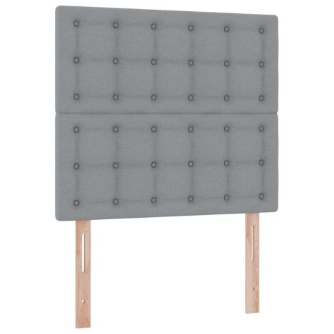 Łóżko z miejscem na przechowywanie i LED Jasnoszary 90 x 190 cm