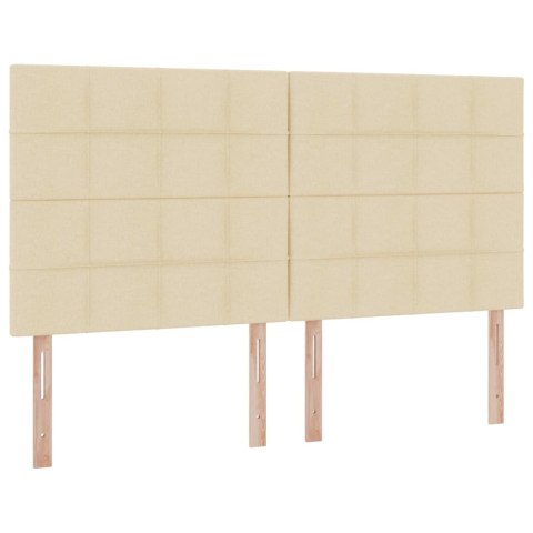 Łóżko z miejscem na przechowywanie i LED Kremowy 160 x 200 cm