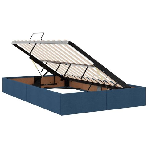 Łóżko z miejscem na przechowywanie i LED Niebieski 120 x 200 cm