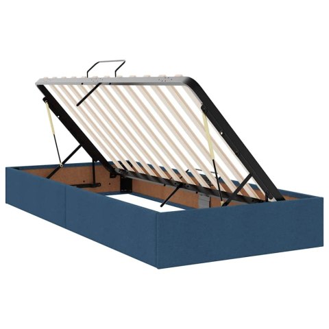 Łóżko z miejscem na przechowywanie i LED Niebieski 90 x 200 cm