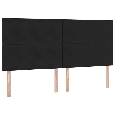 Łóżko z miejscem na przechowywanie i LED Czarny 200 x 200 cm
