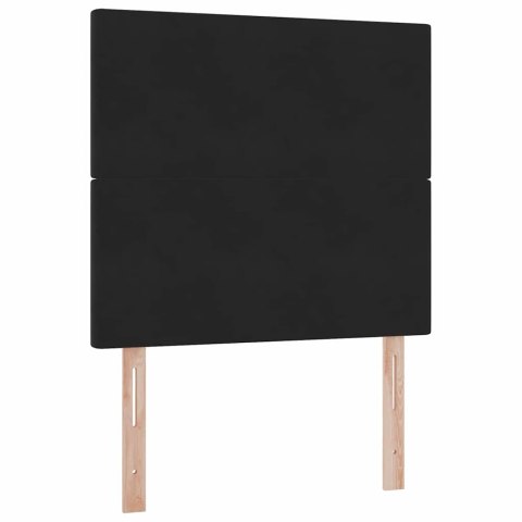 Łóżko z miejscem na przechowywanie i LED Czarny 90 x 190 cm