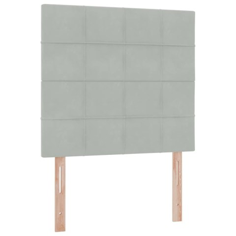Łóżko z miejscem na przechowywanie i LED Jasnoszary 90 x 190 cm
