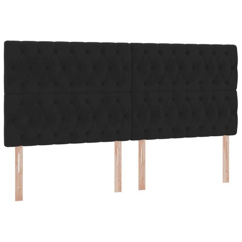 Łóżko z miejscem na przechowywanie i LED Czarny 200 x 200 cm