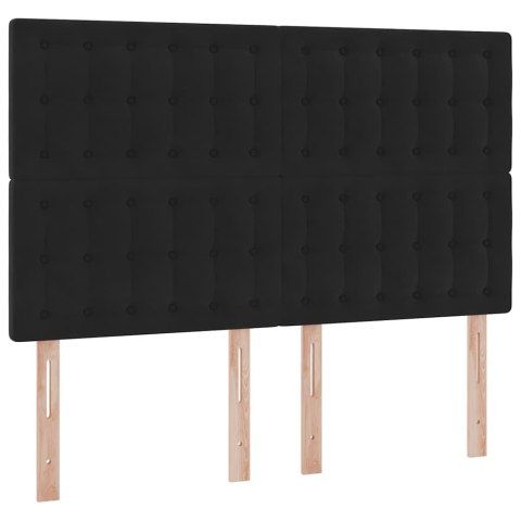 Łóżko z miejscem na przechowywanie i LED Czarny 140 x 190 cm