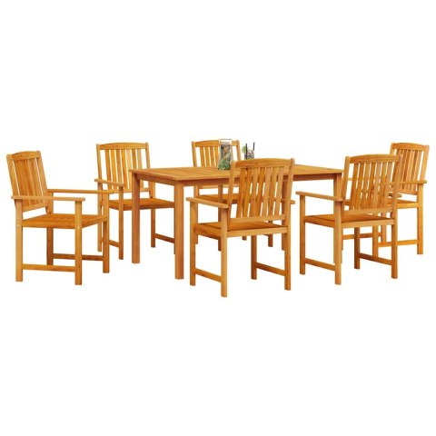 Zestaw do jadalni w ogrodzie 5 pcs Brązowy Lite Drewno Akacji