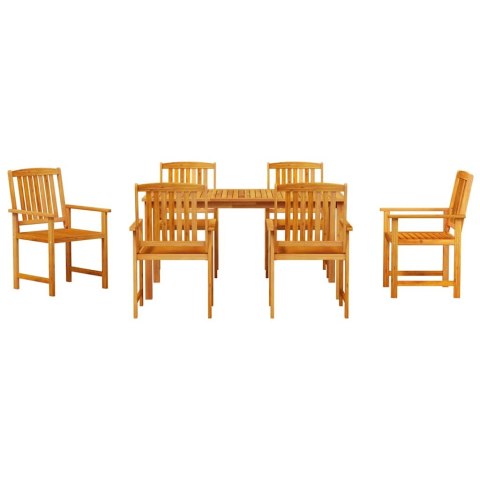 Zestaw do jadalni w ogrodzie 5 pcs Brązowy Lite Drewno Akacji