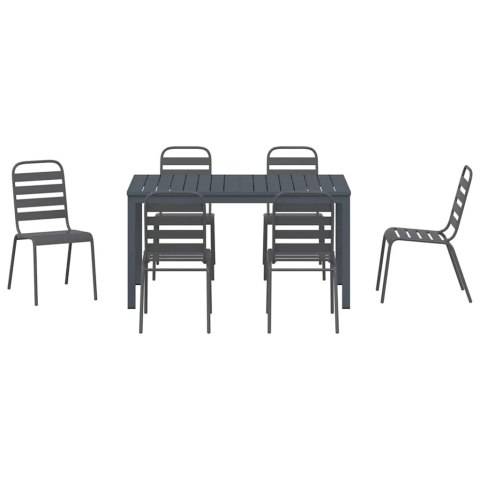 Zestaw do jadalni w ogrodzie 7 pcs Antracyt