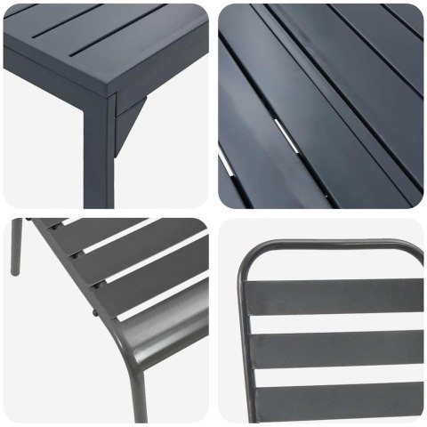 Zestaw do jadalni w ogrodzie 7 pcs Antracyt