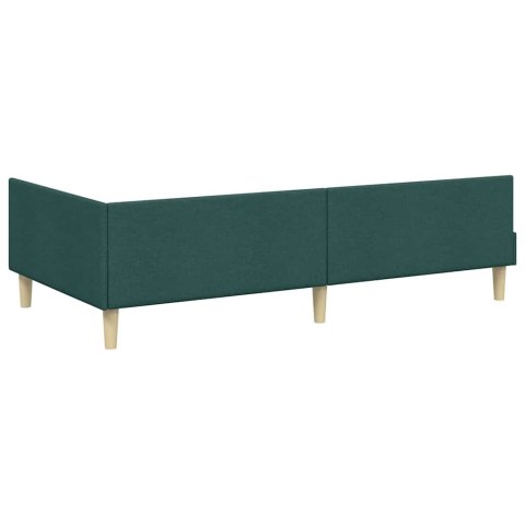 Rama Łóżka Narożnego z Materacem 2 pcs Zielony tkanina