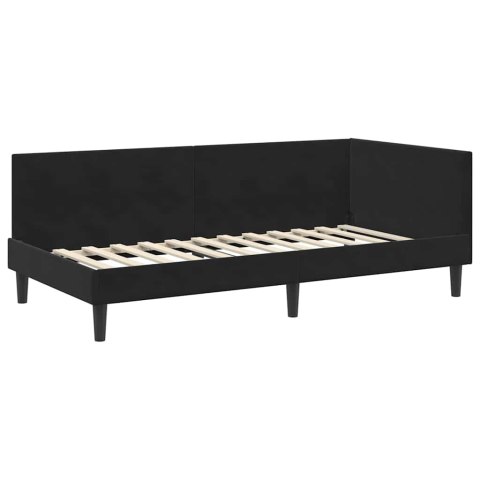 Rama Łóżka Narożnego z Materacem Inny 2 pcs Czarny Aksamit