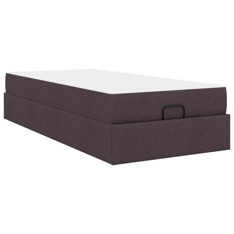 Rama łóżka z materacem z materacem 2 pcs Brązowy tkanina