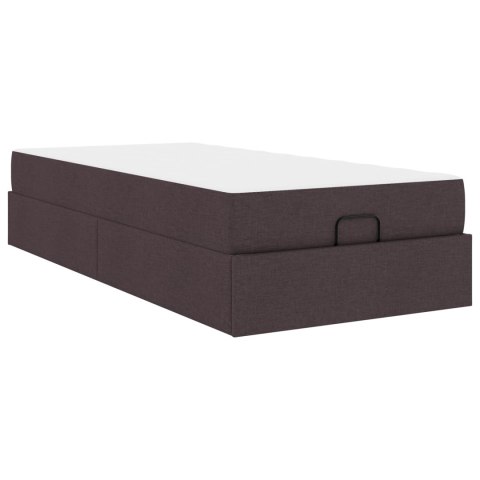 Rama łóżka z materacem z materacem 2 pcs Brązowy tkanina
