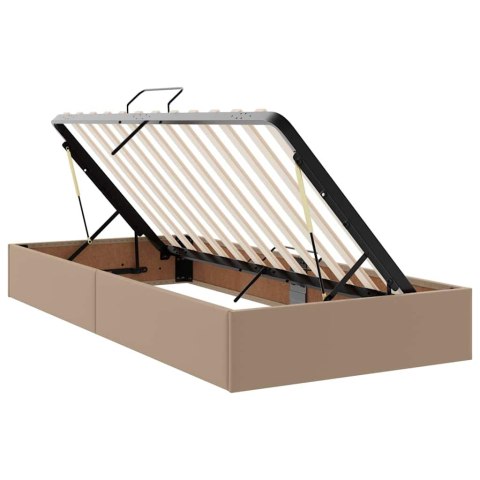 Łóżko z miejscem na przechowywanie i materacem 2 pcs Cappuccino