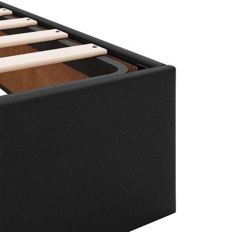 Łóżko z miejscem na przechowywanie i materacem 2 pcs Czarny