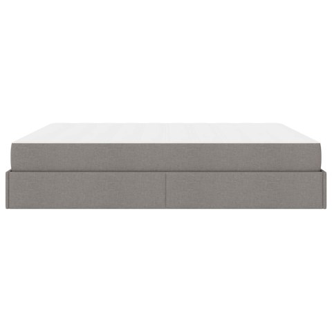 Rama łóżka z materacem z materacem 2 pcs Ciemnoszary tkanina