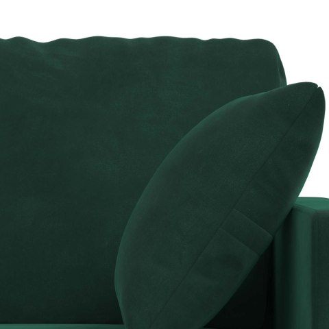Sofa 2 pcs Ciemna zieleń 228 x 78 x 80 cm Aksamit