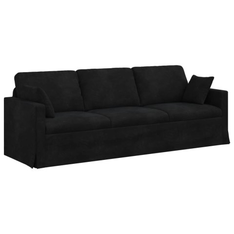 Sofa 2 pcs Czarny 228 x 78 x 80 cm Aksamit