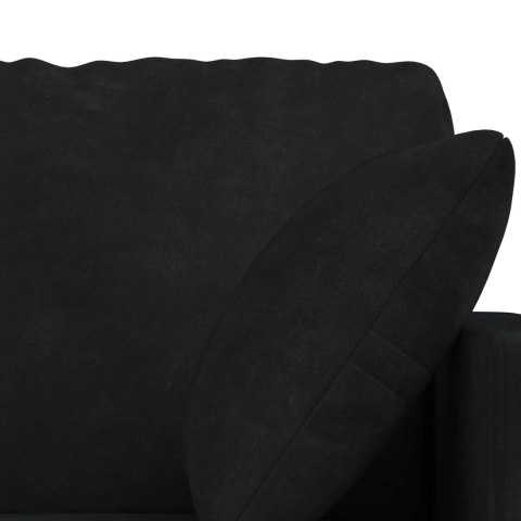 Sofa 2 pcs Czarny 228 x 78 x 80 cm Aksamit