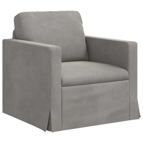 Sofa 2 pcs Jasnoszary 228 x 78 x 80 cm Aksamit